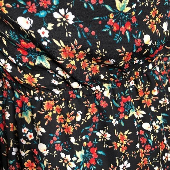 J. Crew Mercantile Dress Womens 0 Floral Long Sleeve Elastic Waist Tulip Hem - Picture 5 of 8